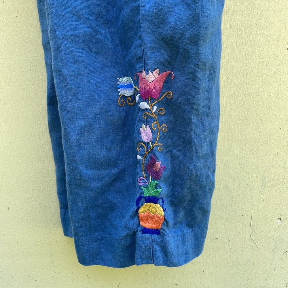 Hand Embroidered NPL Drawstring Pant - Picture 6 of 7